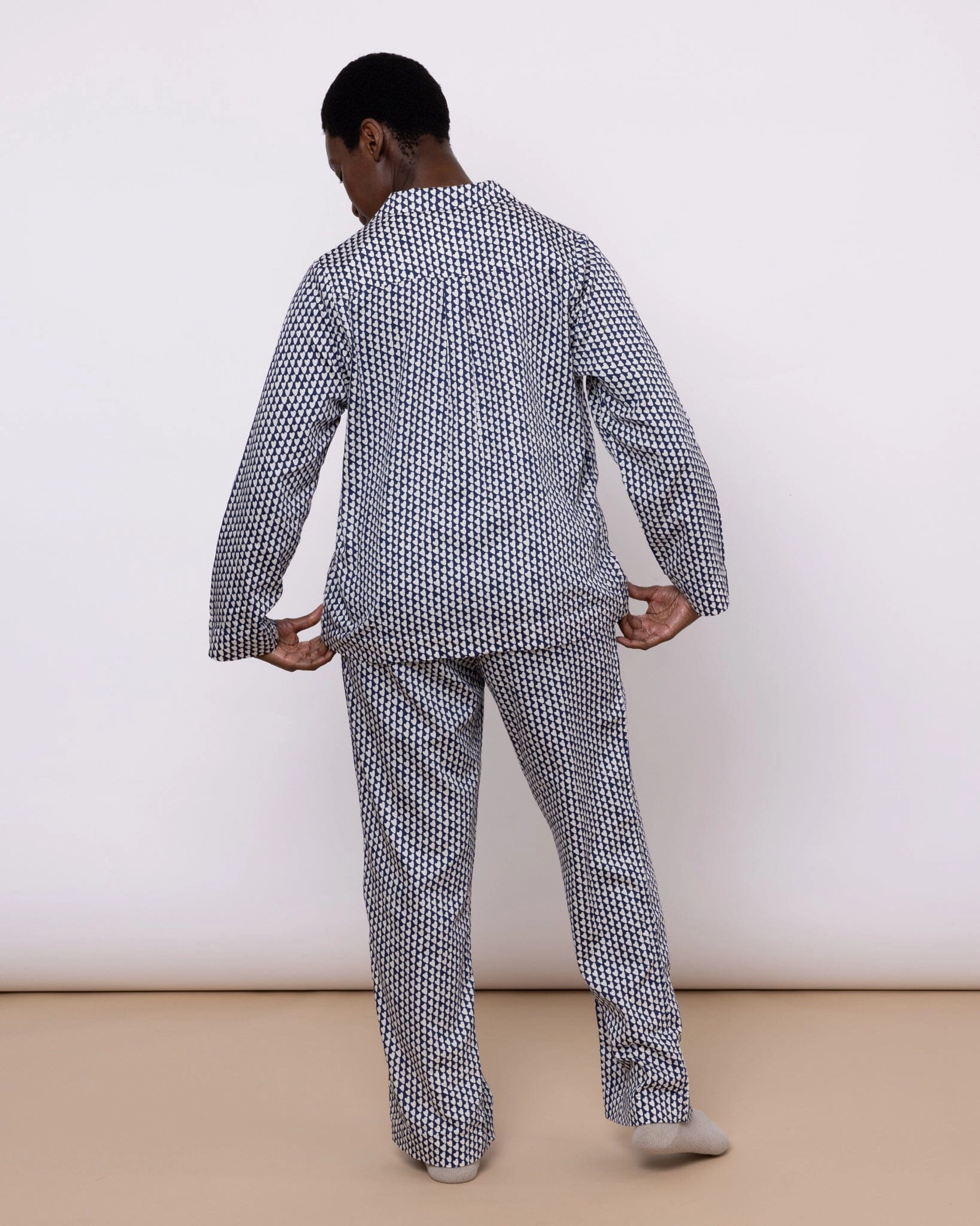 Organic Cotton Navy Pyjama Set, Hounds of Love