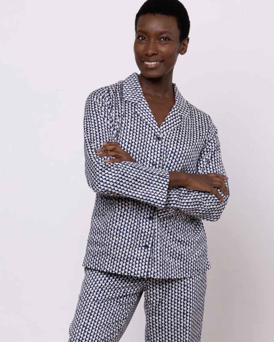 Organic Cotton Navy Pyjama Set, Hounds of Love