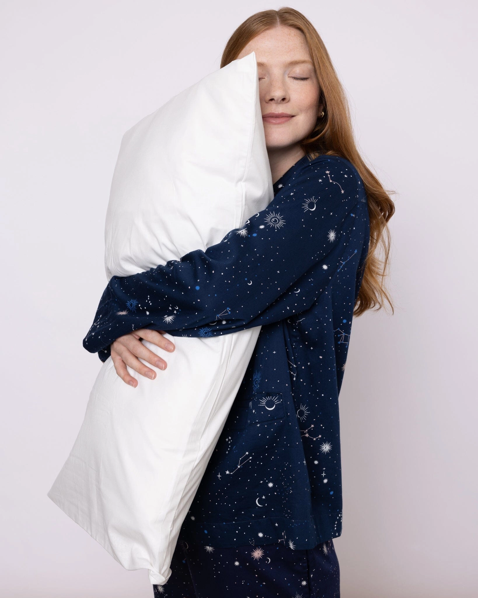 Organic Cotton Navy Pyjama Set, Night Time