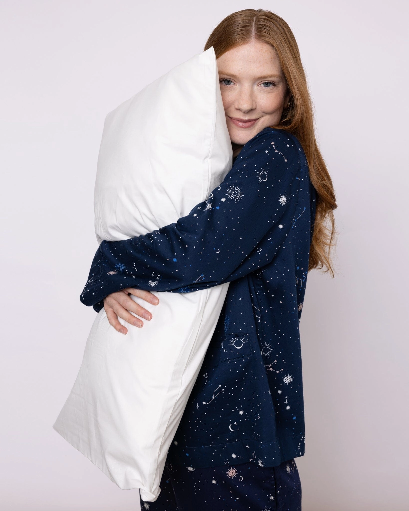 Organic Cotton Navy Pyjama Set, Night Time