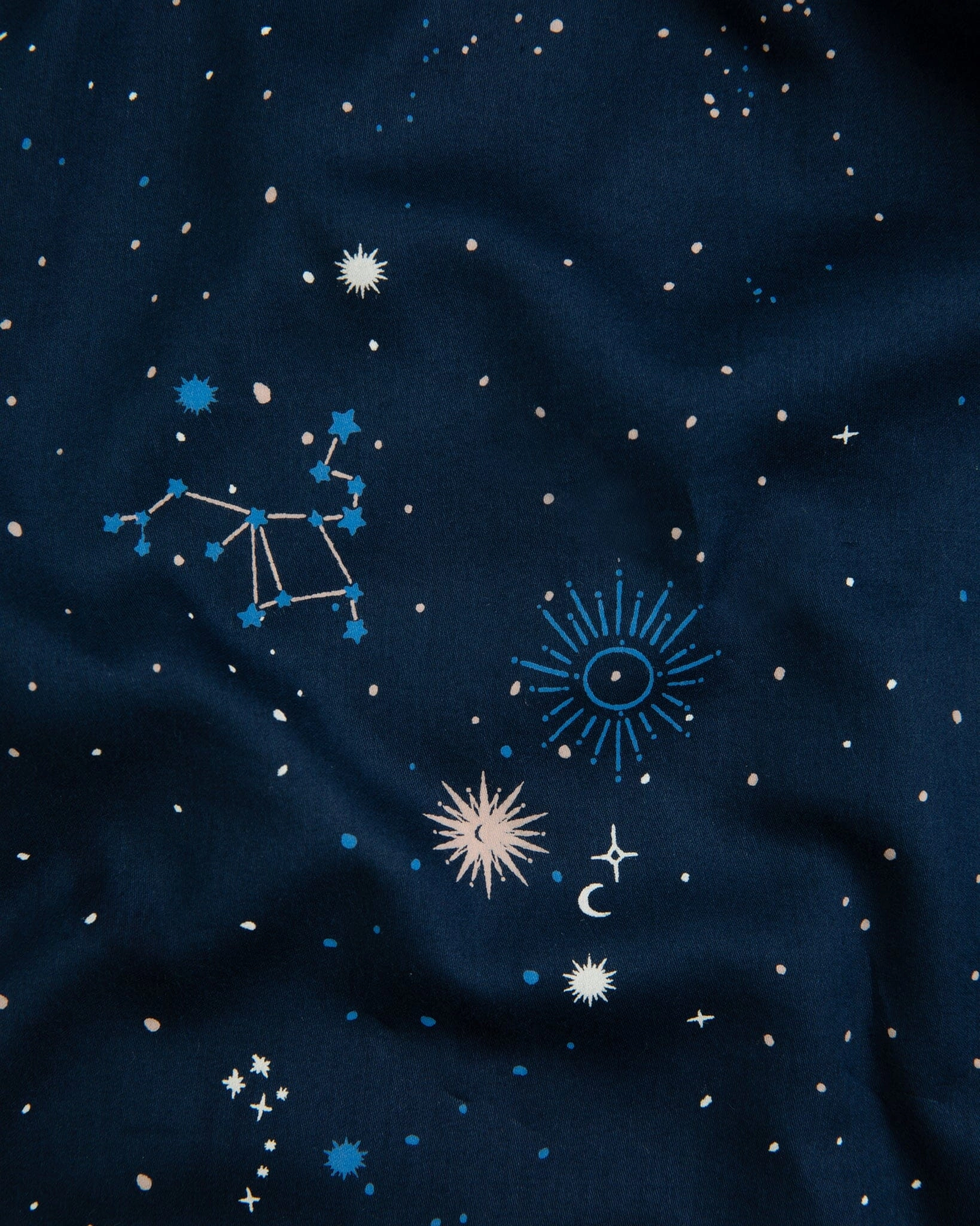 Organic Cotton Navy Pyjama Set, Night Time