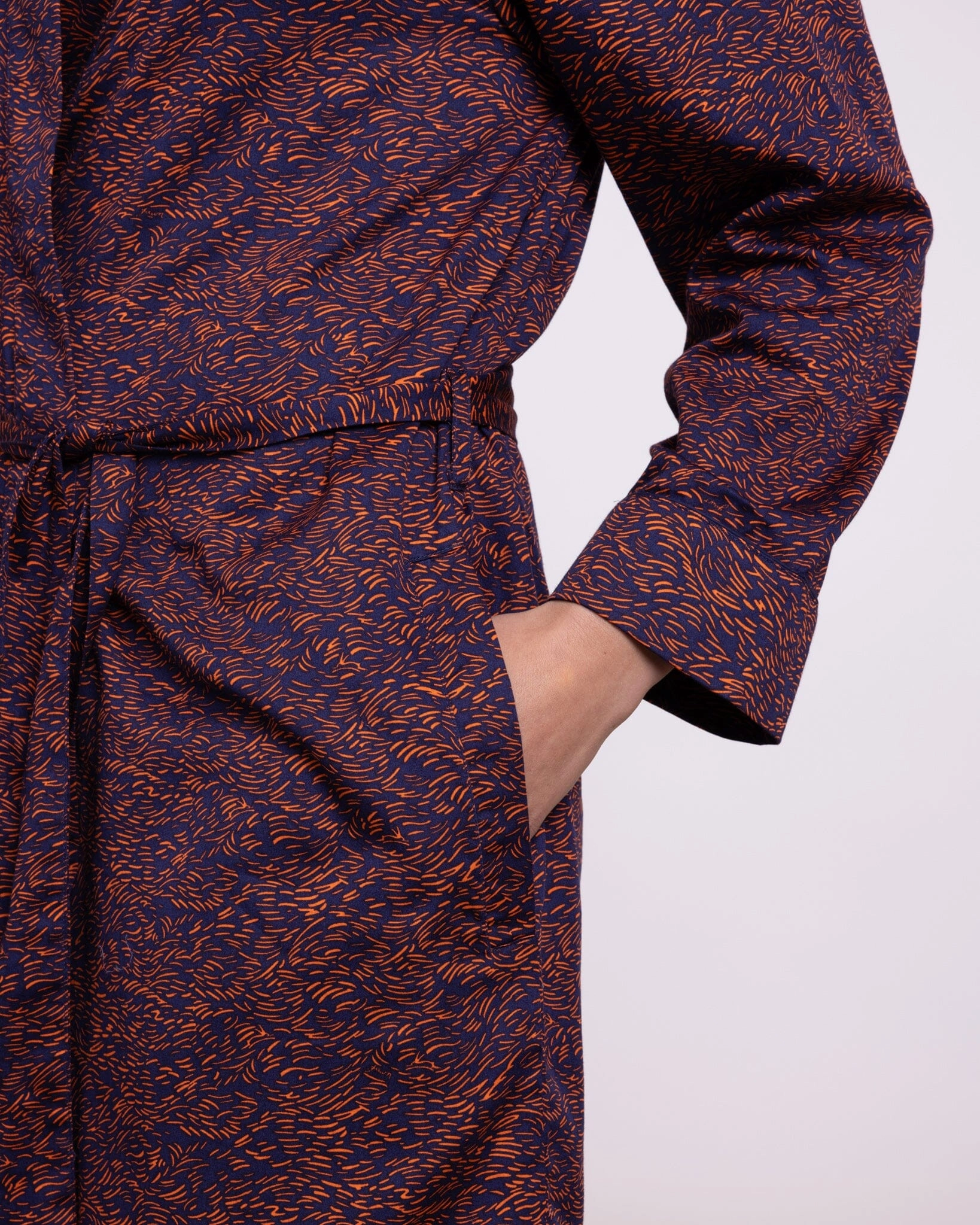 Organic Cotton Navy Robe, Field of Dreams