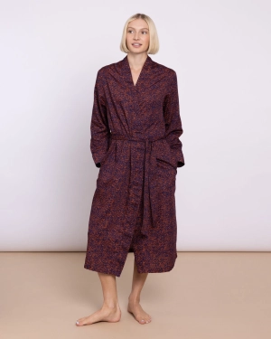 Organic Cotton Navy Robe, Field of Dreams