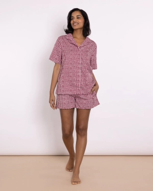 Organic Cotton Pink Short Pyjama Set, Hounds of Love