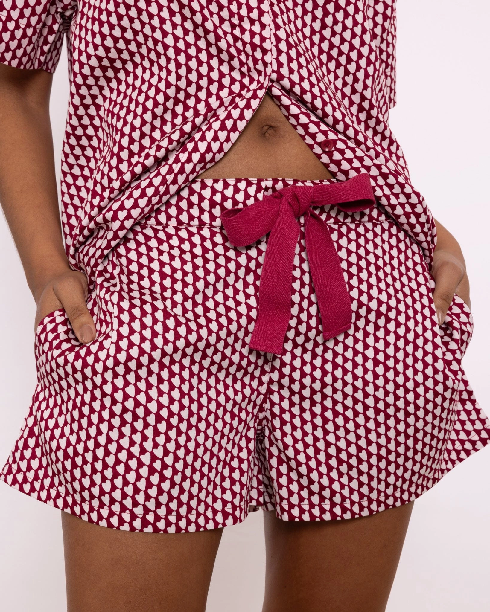 Organic Cotton Pink Short Pyjama Set, Hounds of Love