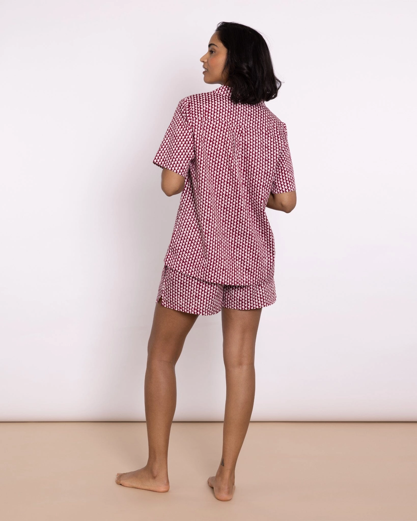 Organic Cotton Pink Short Pyjama Set, Hounds of Love