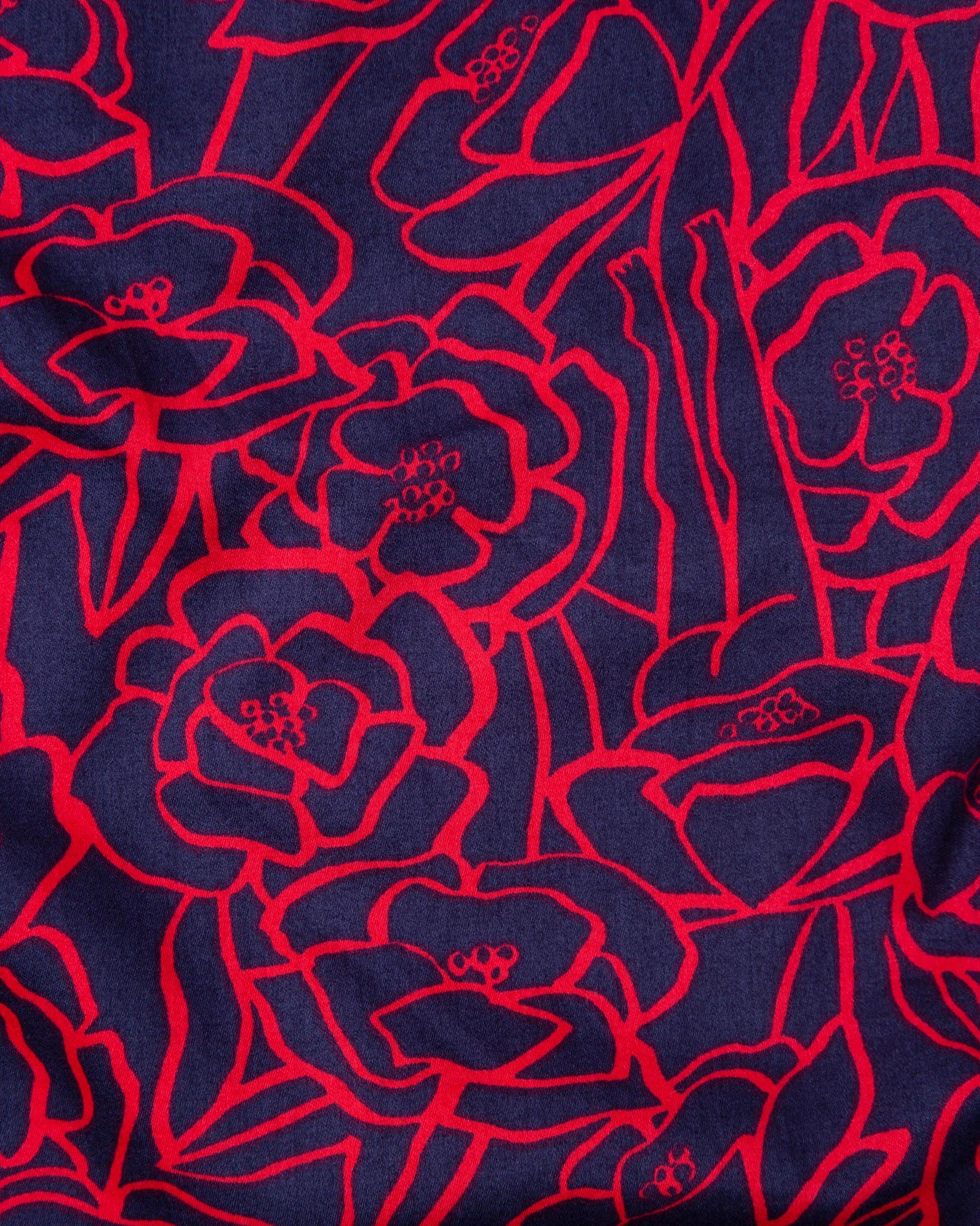 Organic Cotton Red Nightshirt, Bums and Roses