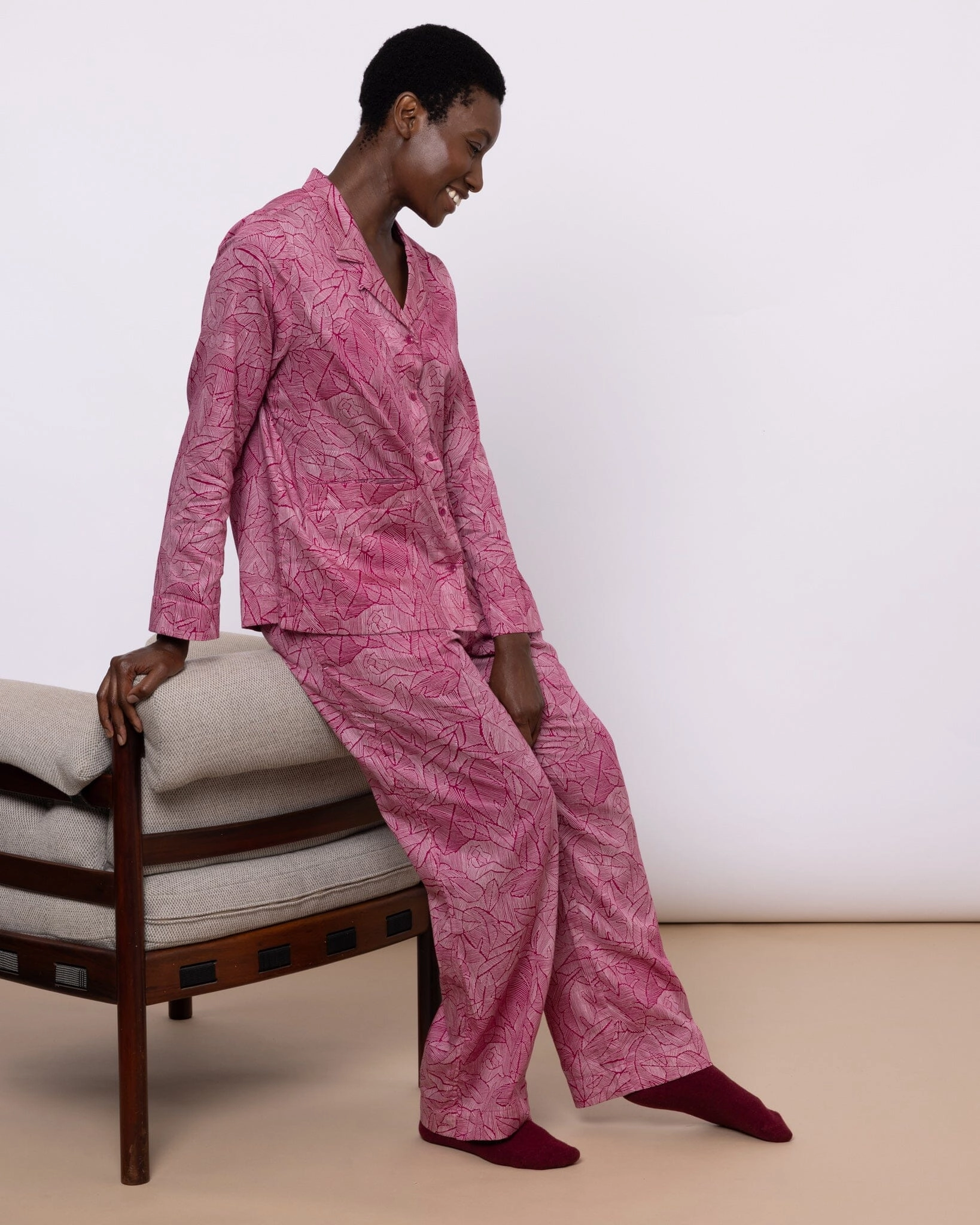 Organic Cotton Red Pyjama Set, Eve