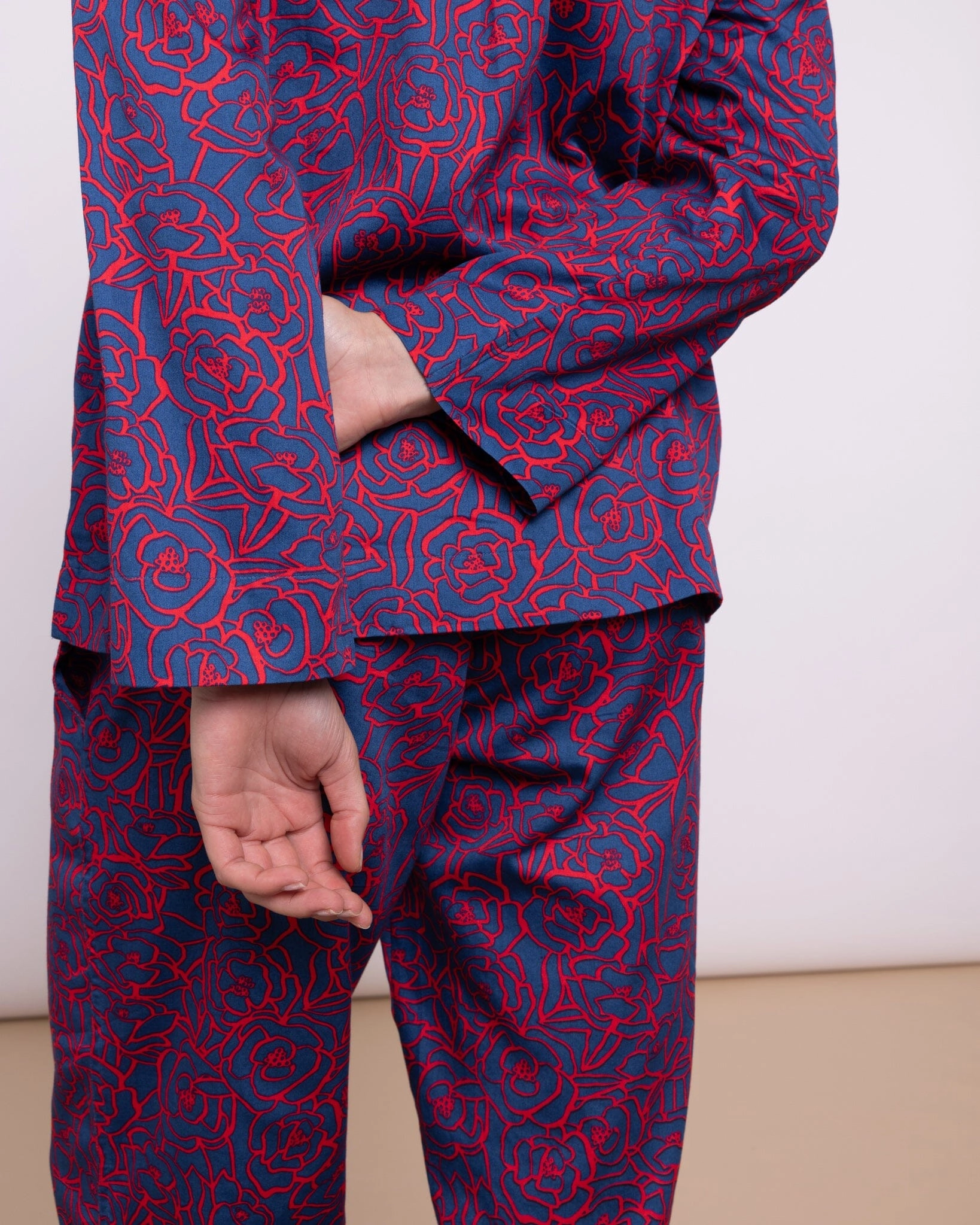 Organic Cotton Red Pyjamas, Bums and Roses
