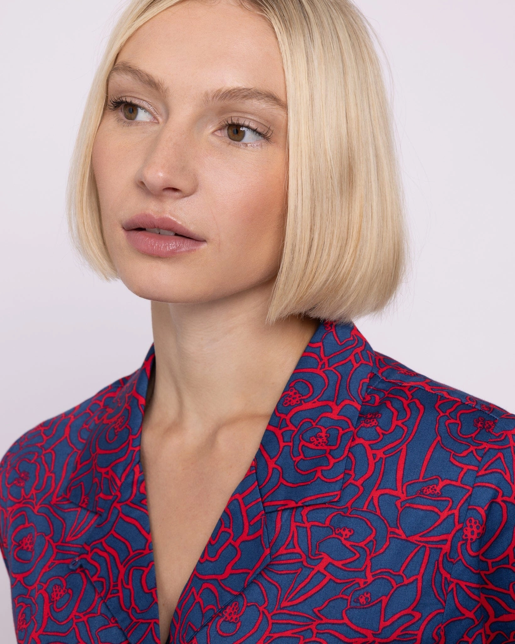 Organic Cotton Red Pyjamas, Bums and Roses