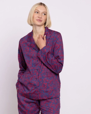 Organic Cotton Red Pyjamas, Bums and Roses