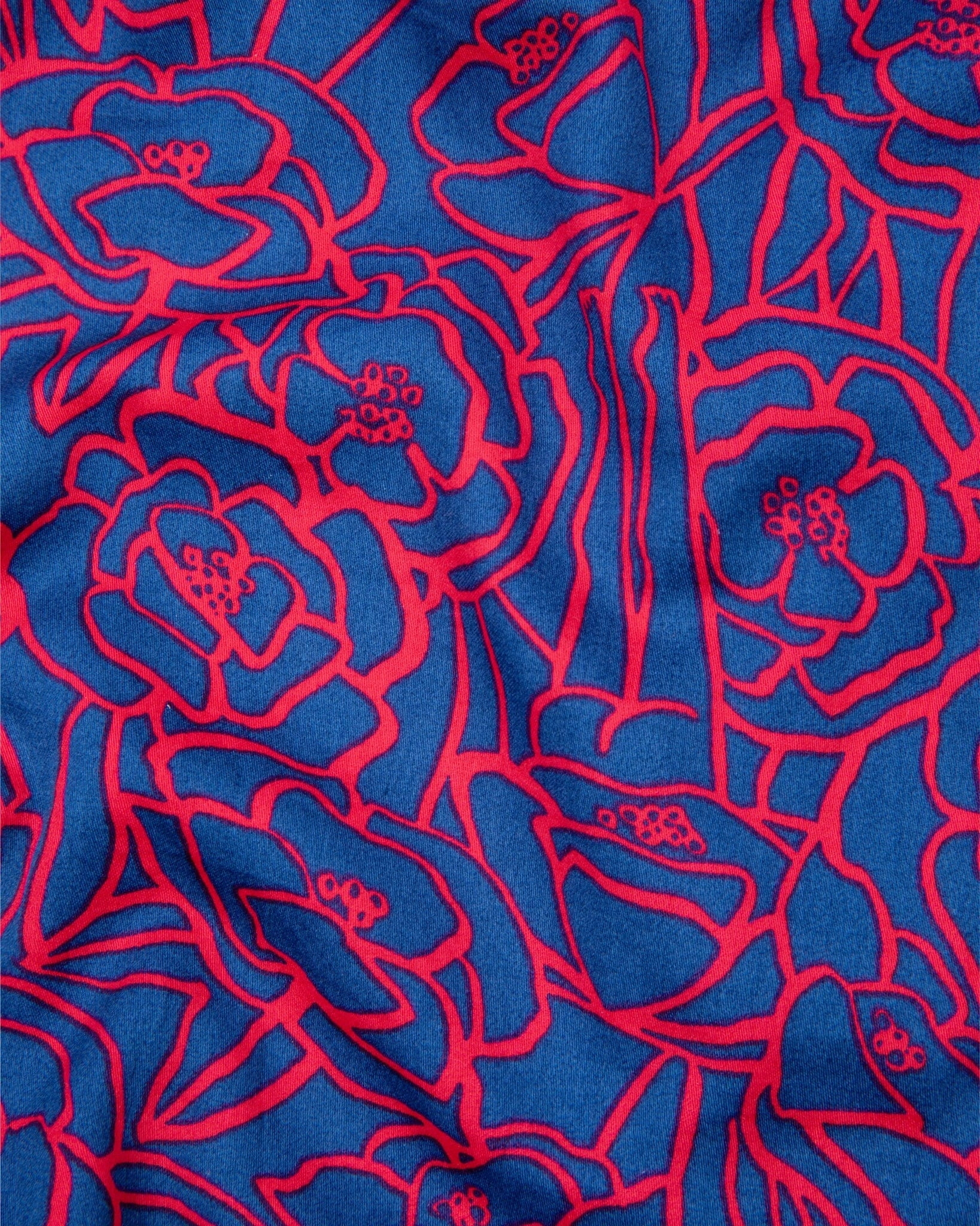 Organic Cotton Red Robe, Bums and Roses