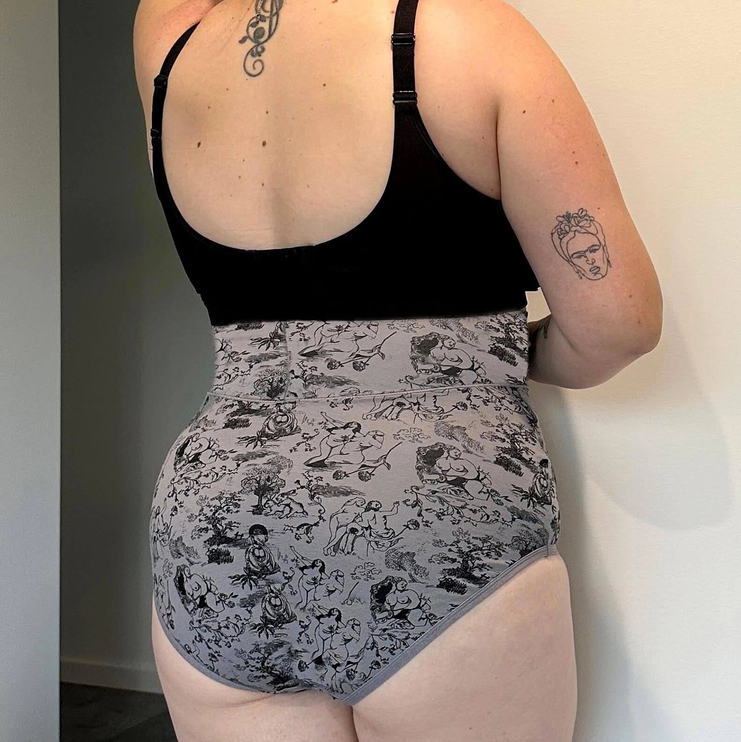 Organic Cotton Super High Waist Panties - Passion au Jardin - L'Amour Noir