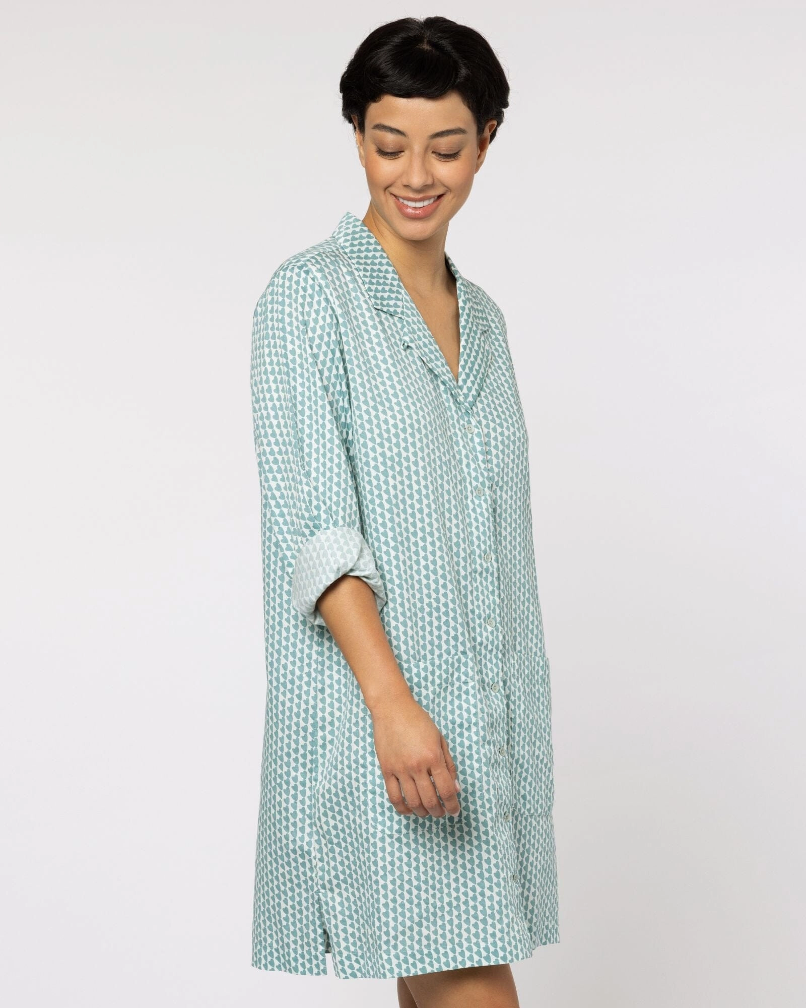 Organic Cotton Teal Nightshirt, Hounds of Love