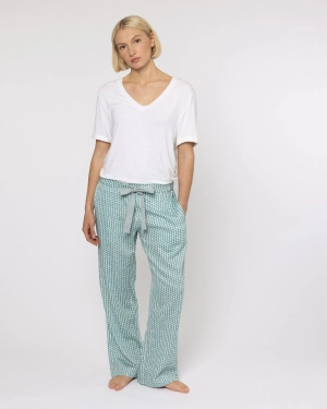 Organic Cotton Teal Pyjama Bottoms, Hounds of Love