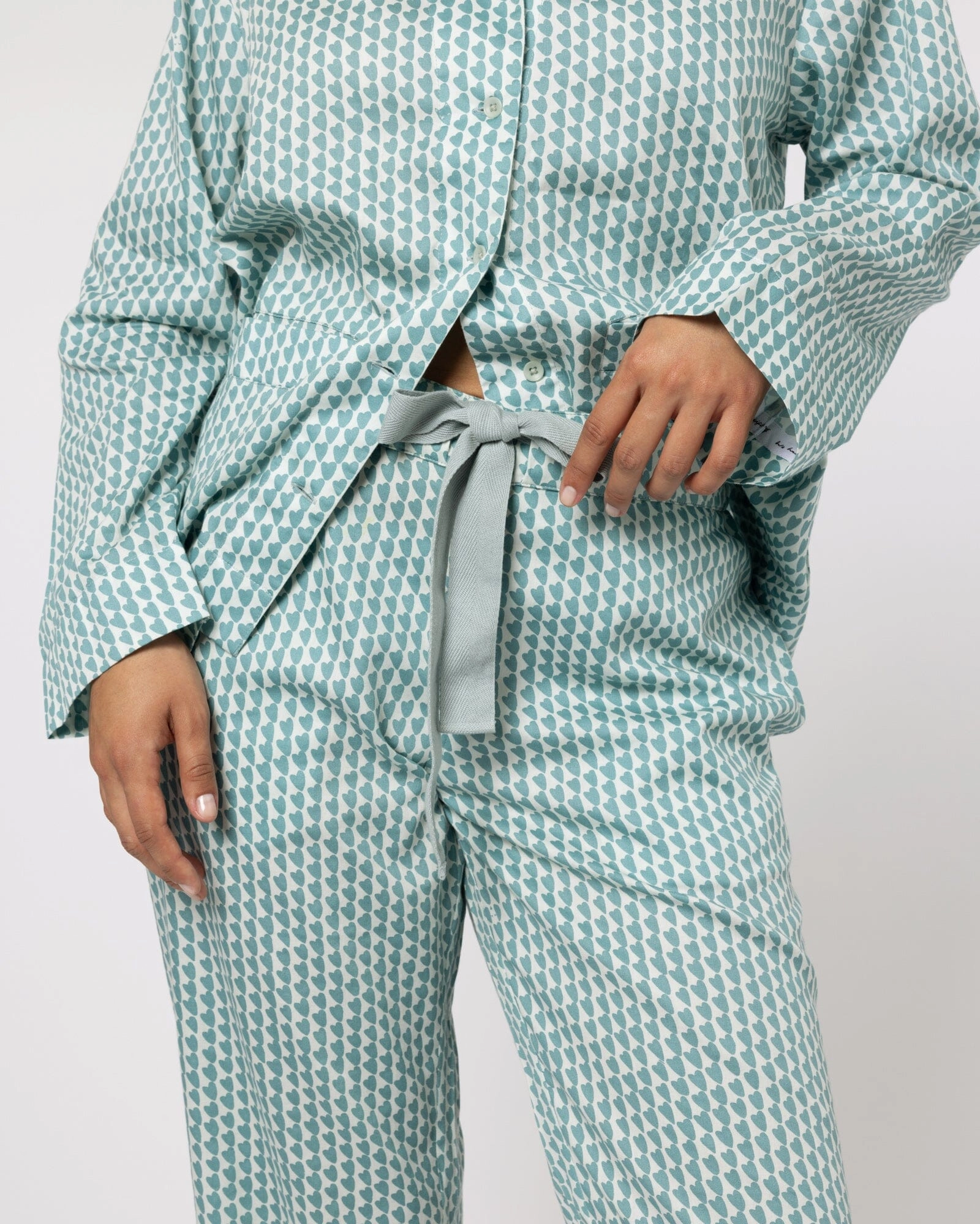 Organic Cotton Teal Pyjama Set, Hounds of Love