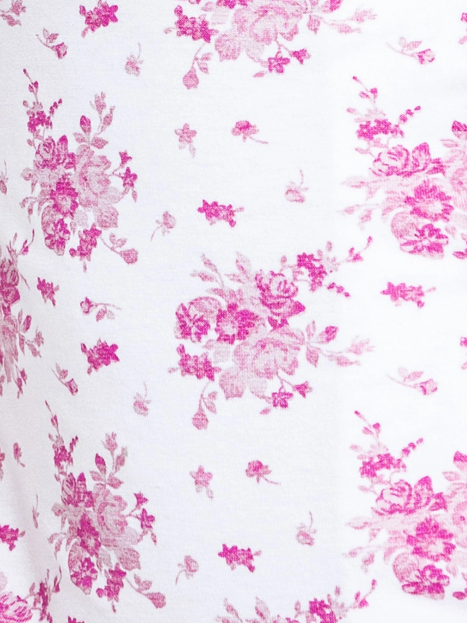 Pink Flowers Short Sleeve Pajama Set
