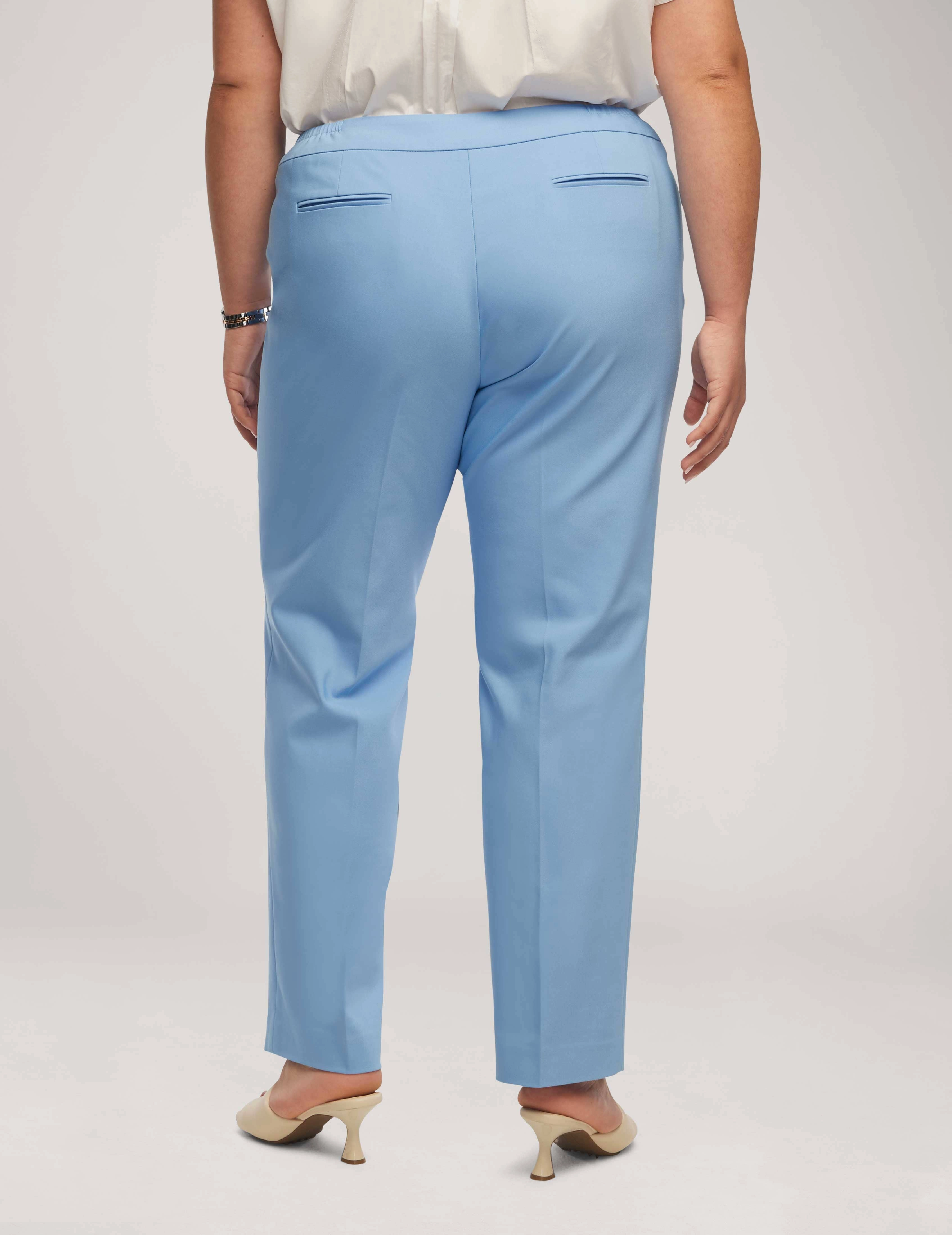 Plus Size Cotton Double Weave Bowie Pant - Sale