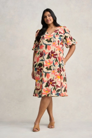 Printed Swing Dress - Joyful Floral