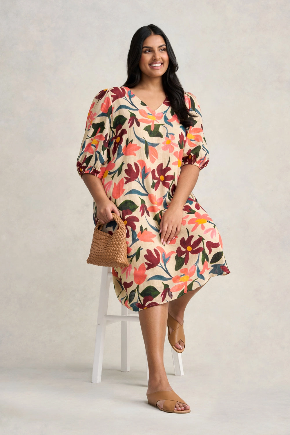 Printed Swing Dress - Joyful Floral