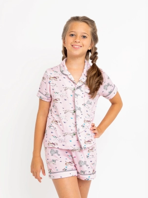 Puppies Short Sleeve Pajama Set