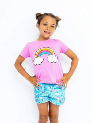 Rainbow Plush Lounge Shorts