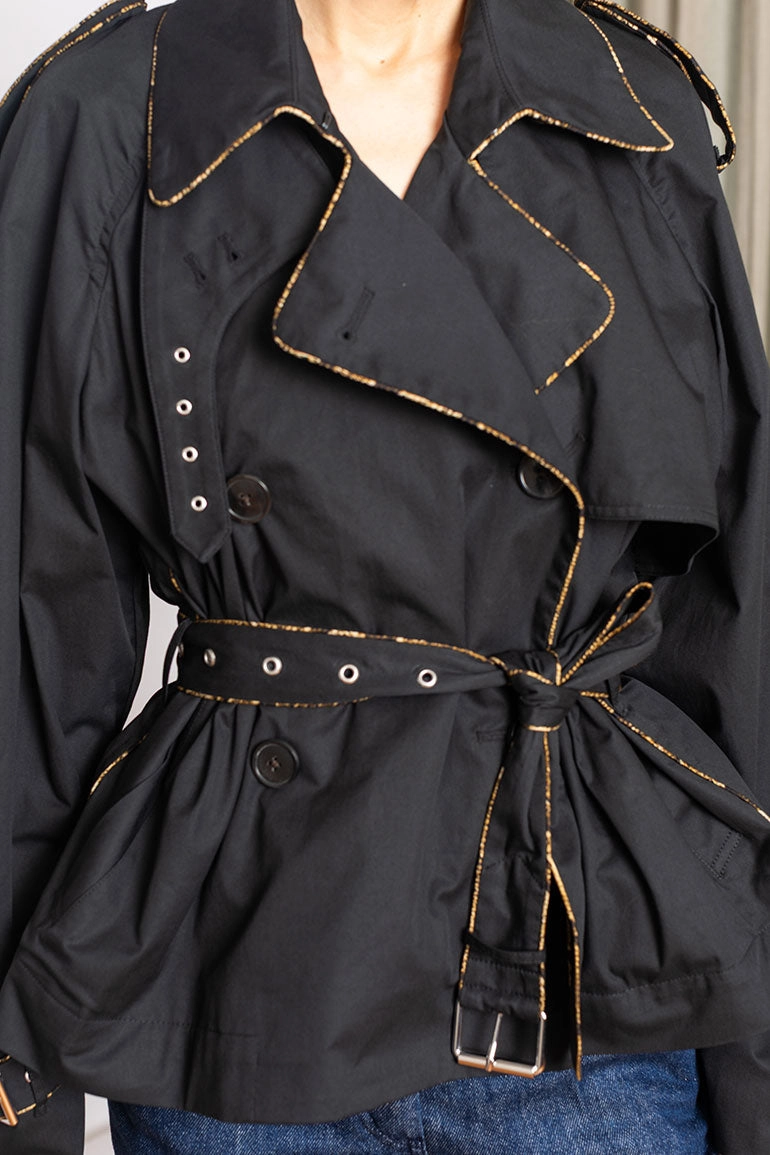 Risto Trench Jacket - Black