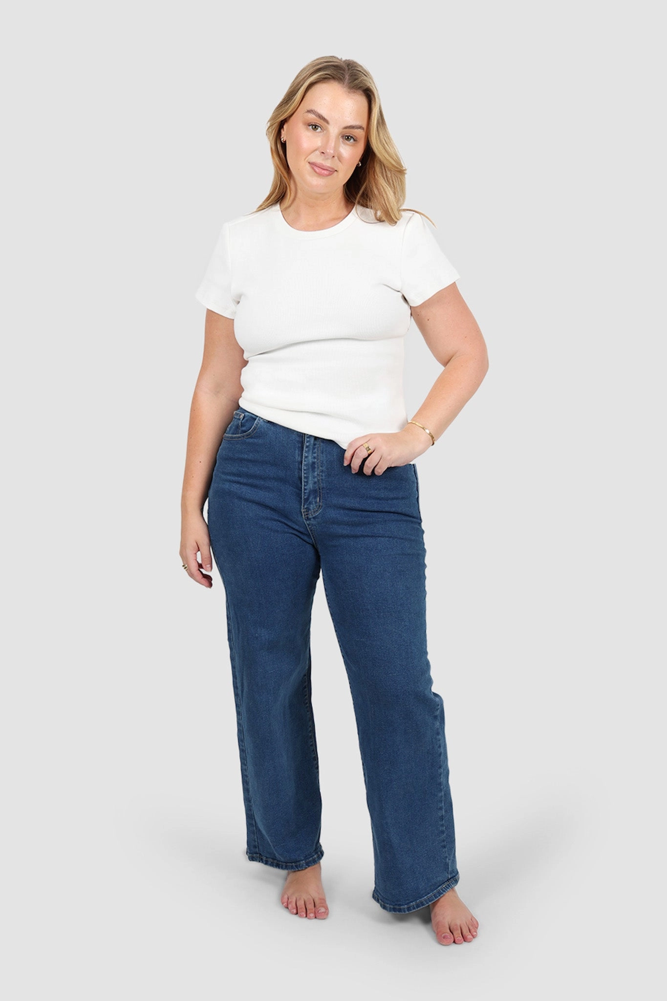 SAVANNAH RIB TEE WHITE