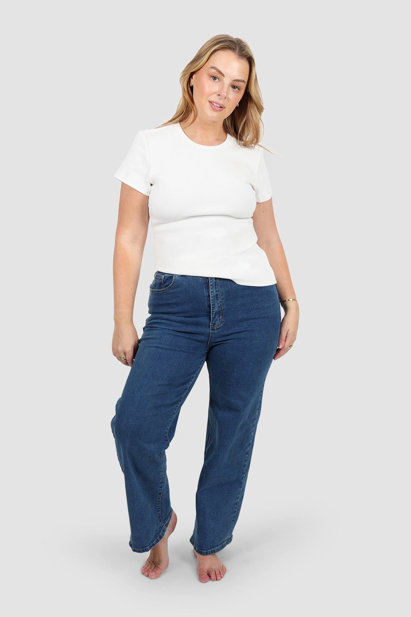 SAVANNAH RIB TEE WHITE