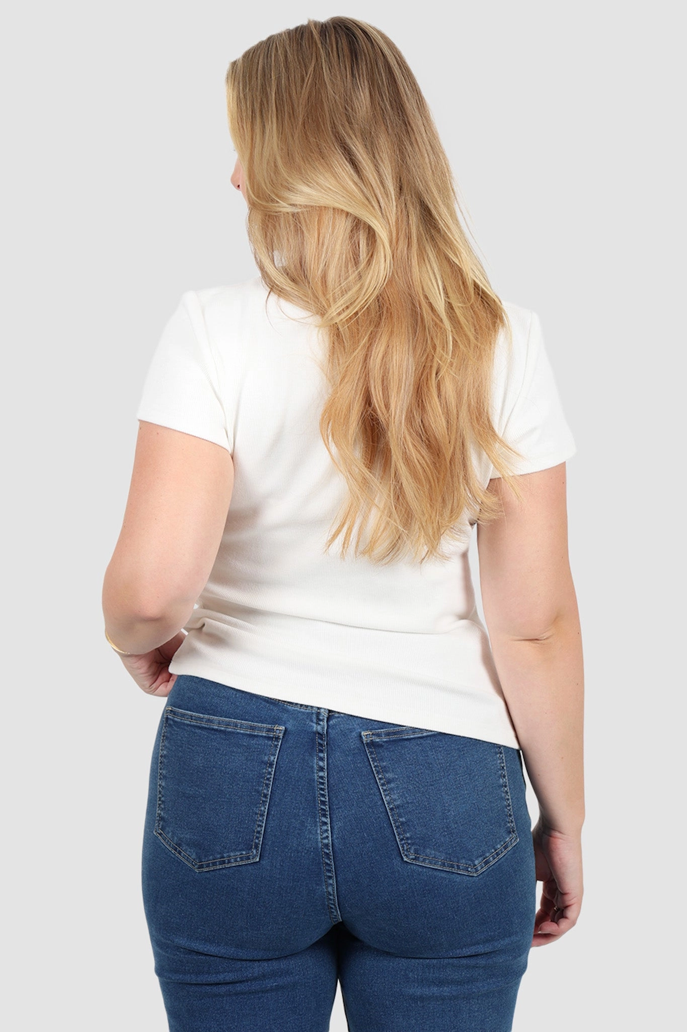 SAVANNAH RIB TEE WHITE