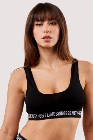Self Love Black Crop Top