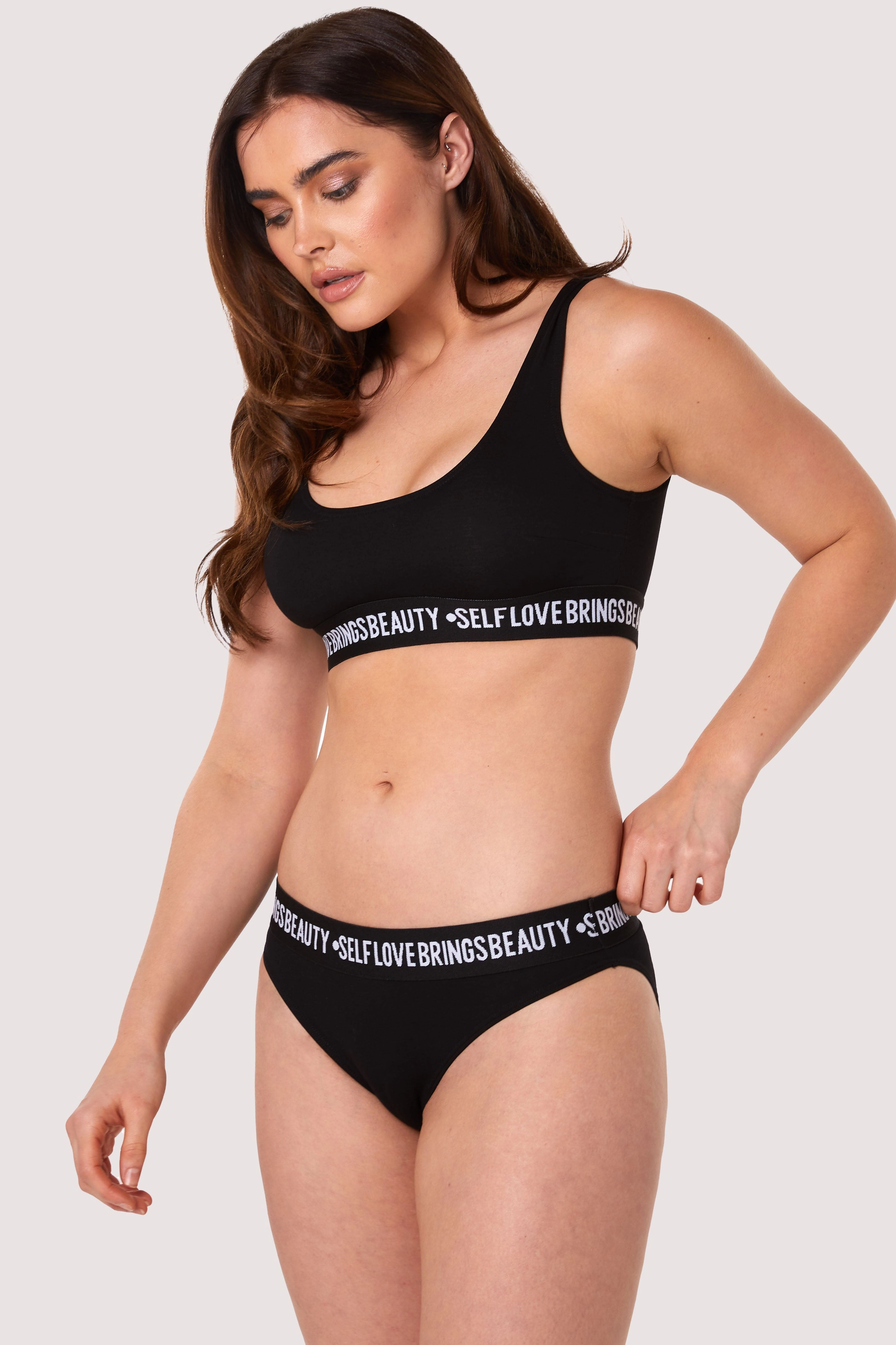 Self Love Black Crop Top