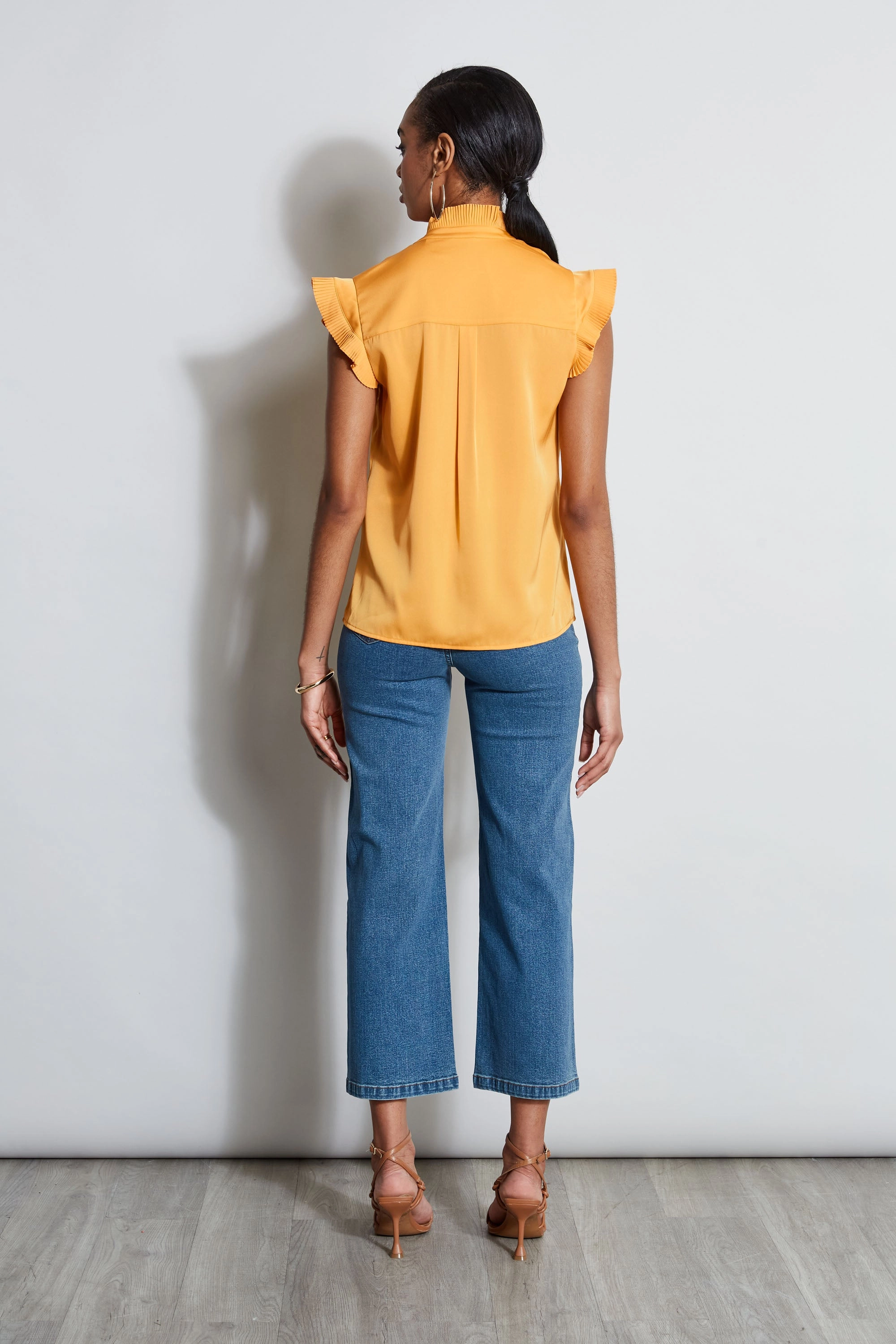 Silk Cascade Ruffle Shirt