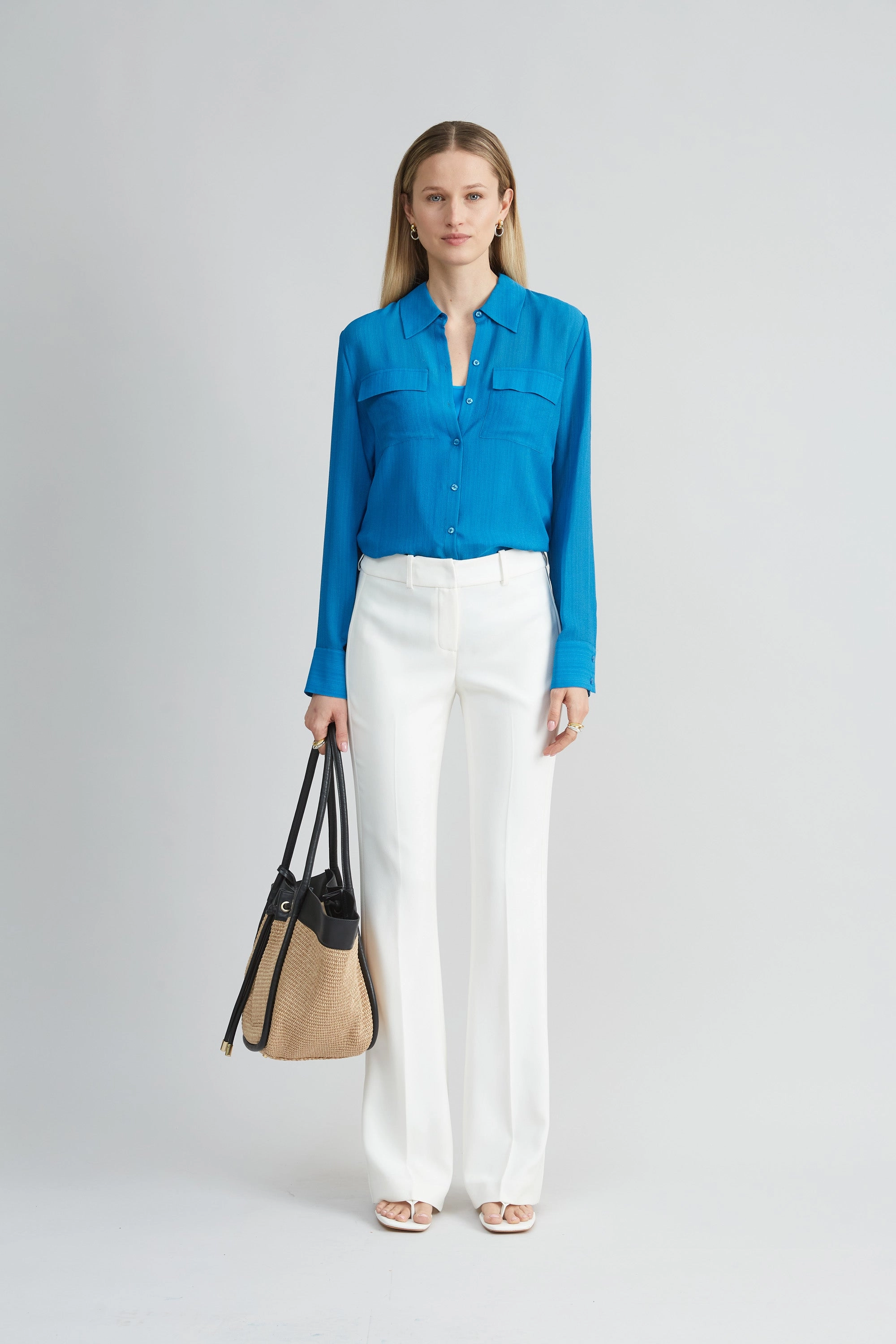 Silk Texture Utility Shirt