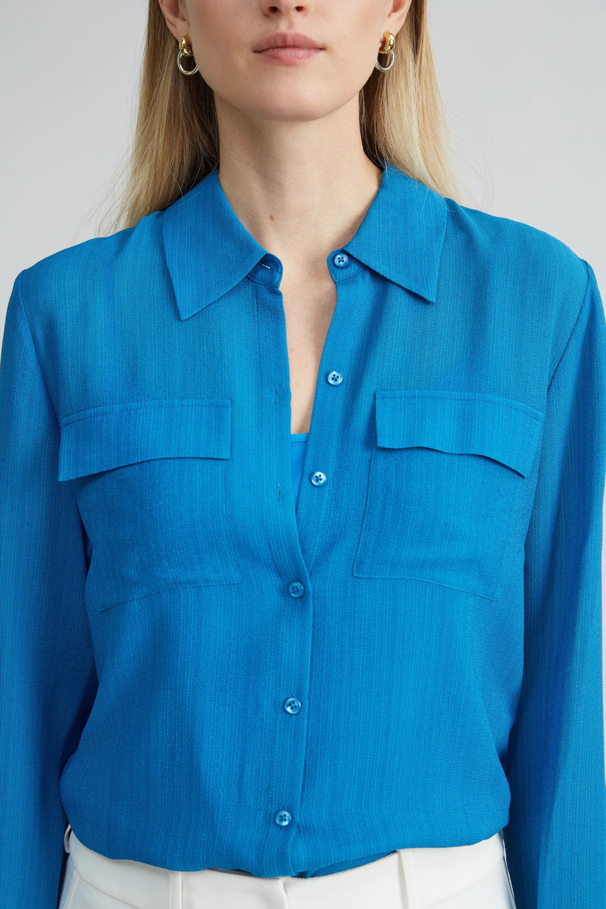Silk Texture Utility Shirt