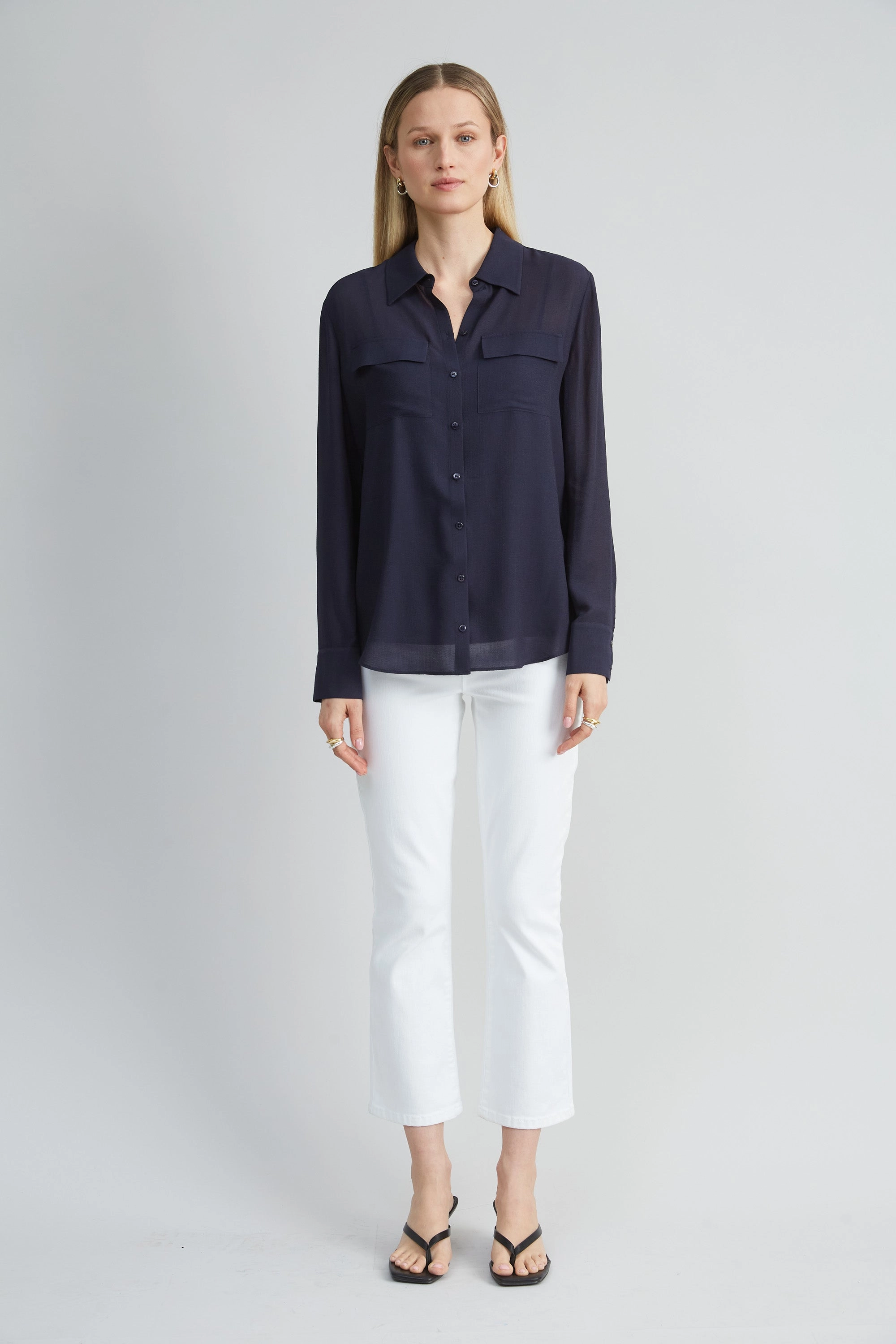 Silk Texture Utility Shirt
