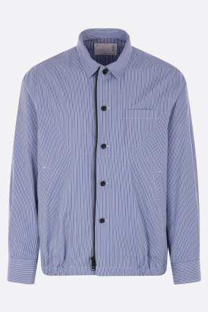 striped poplin overshirt
