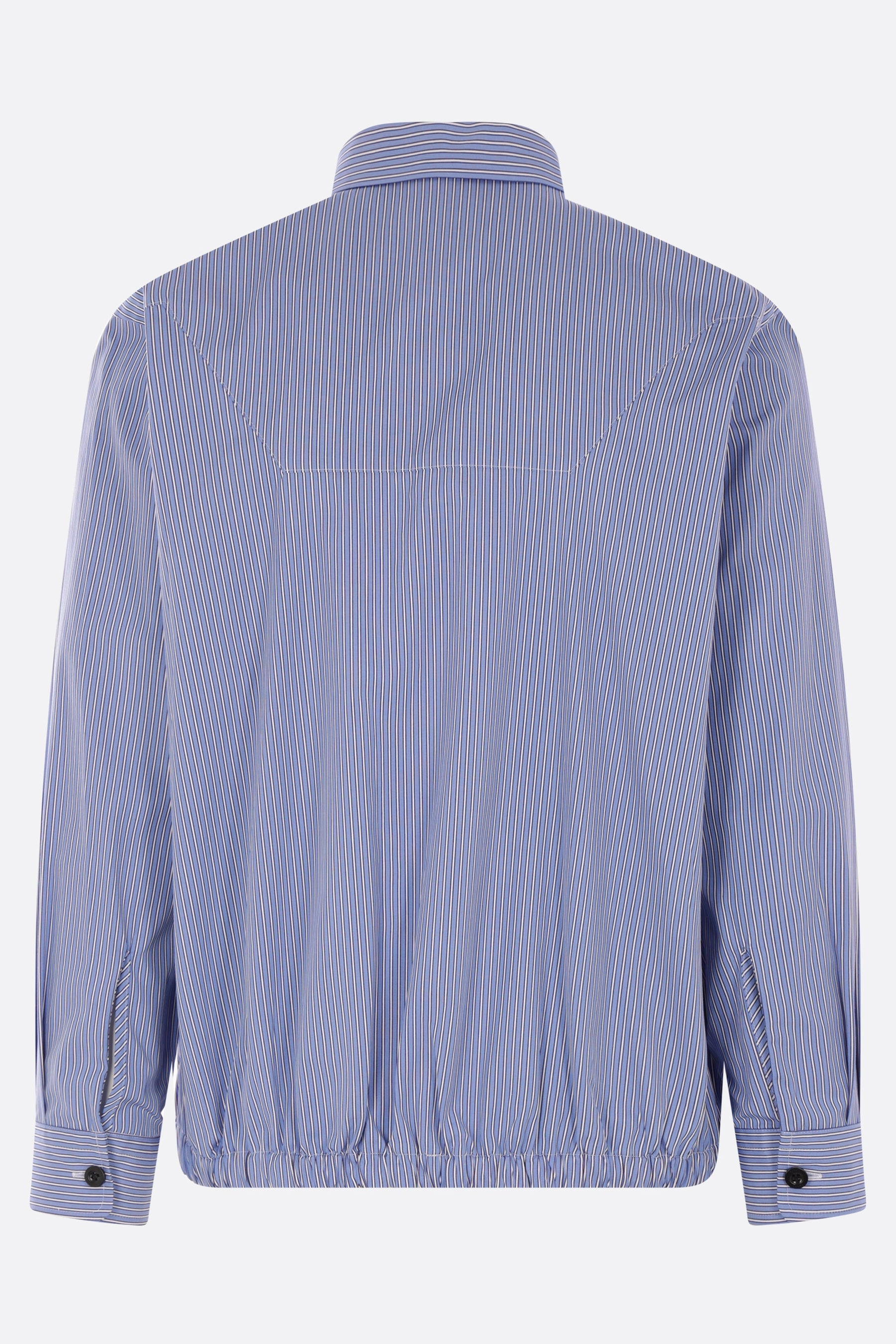 striped poplin overshirt