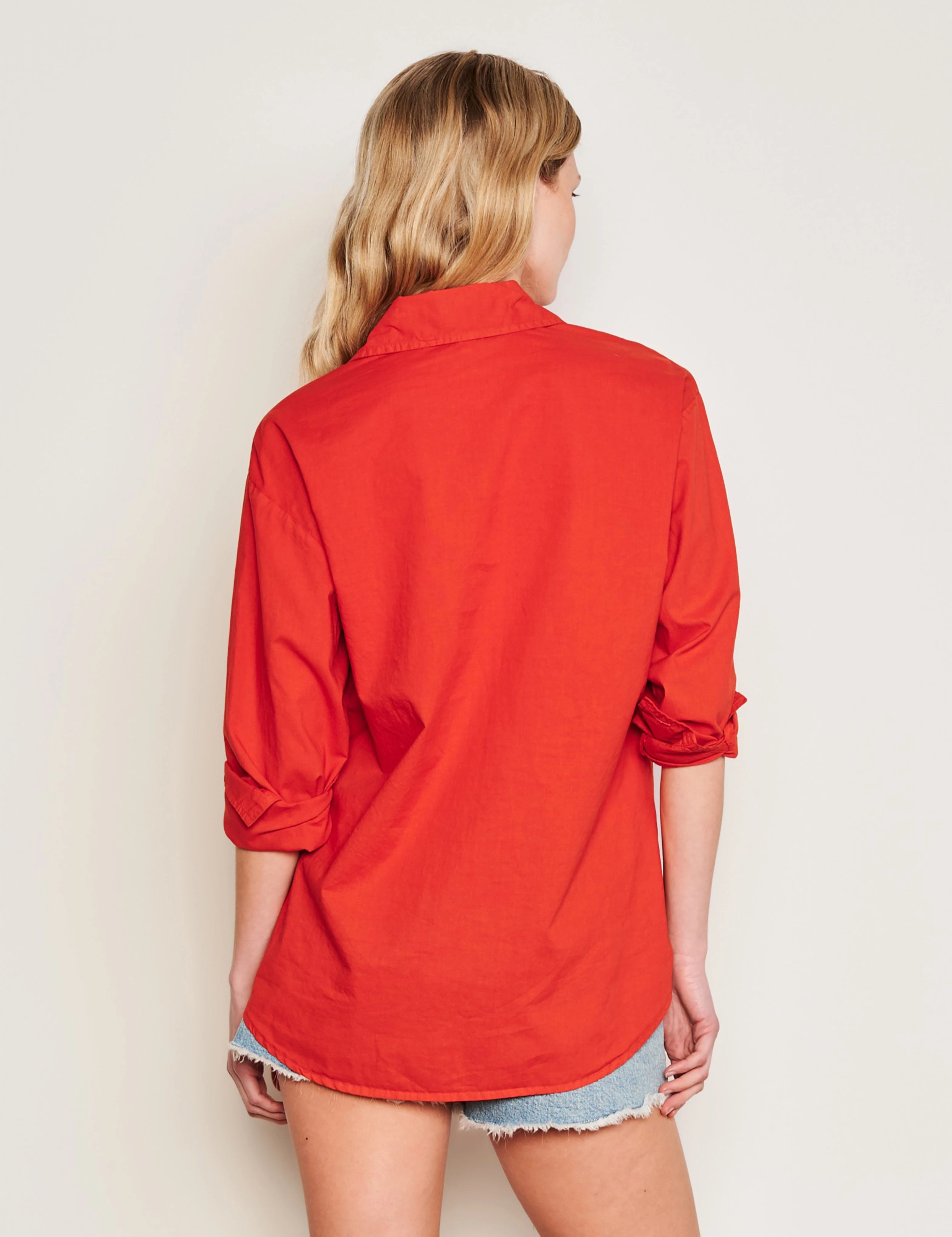 Sundry Classic Shirt & Flutter Short Set in Burnt Red