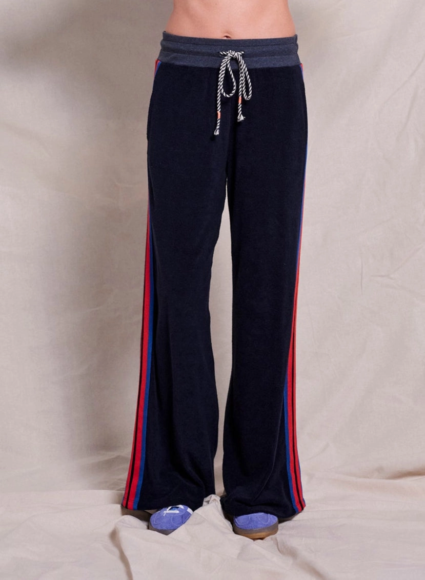Sundry Loop Terry Tank & Loop Terry Wide Leg Pant in Deep Navy