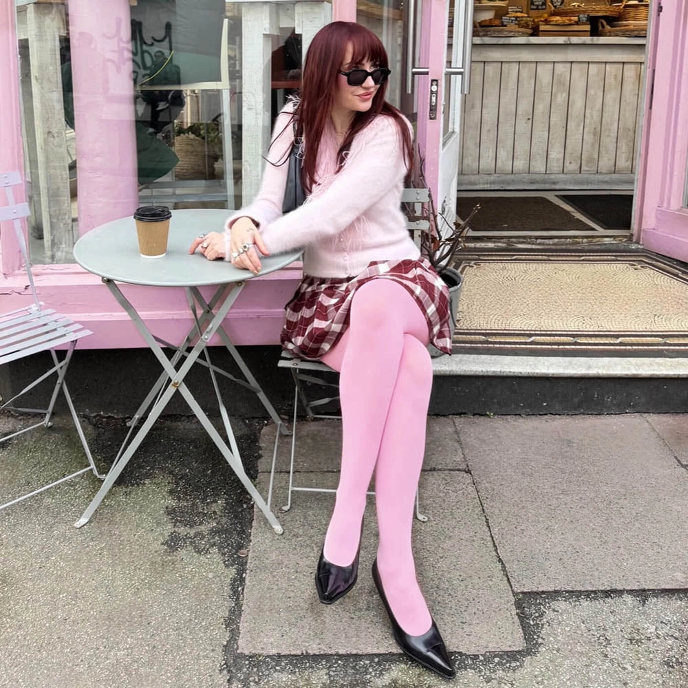 Super Opaque 120 Den Tights - Piglet