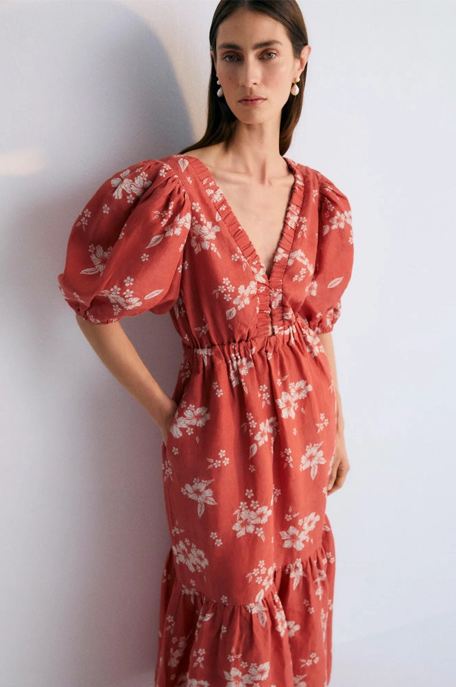 The New Society Nauplia Chilli Beach Flower Dress