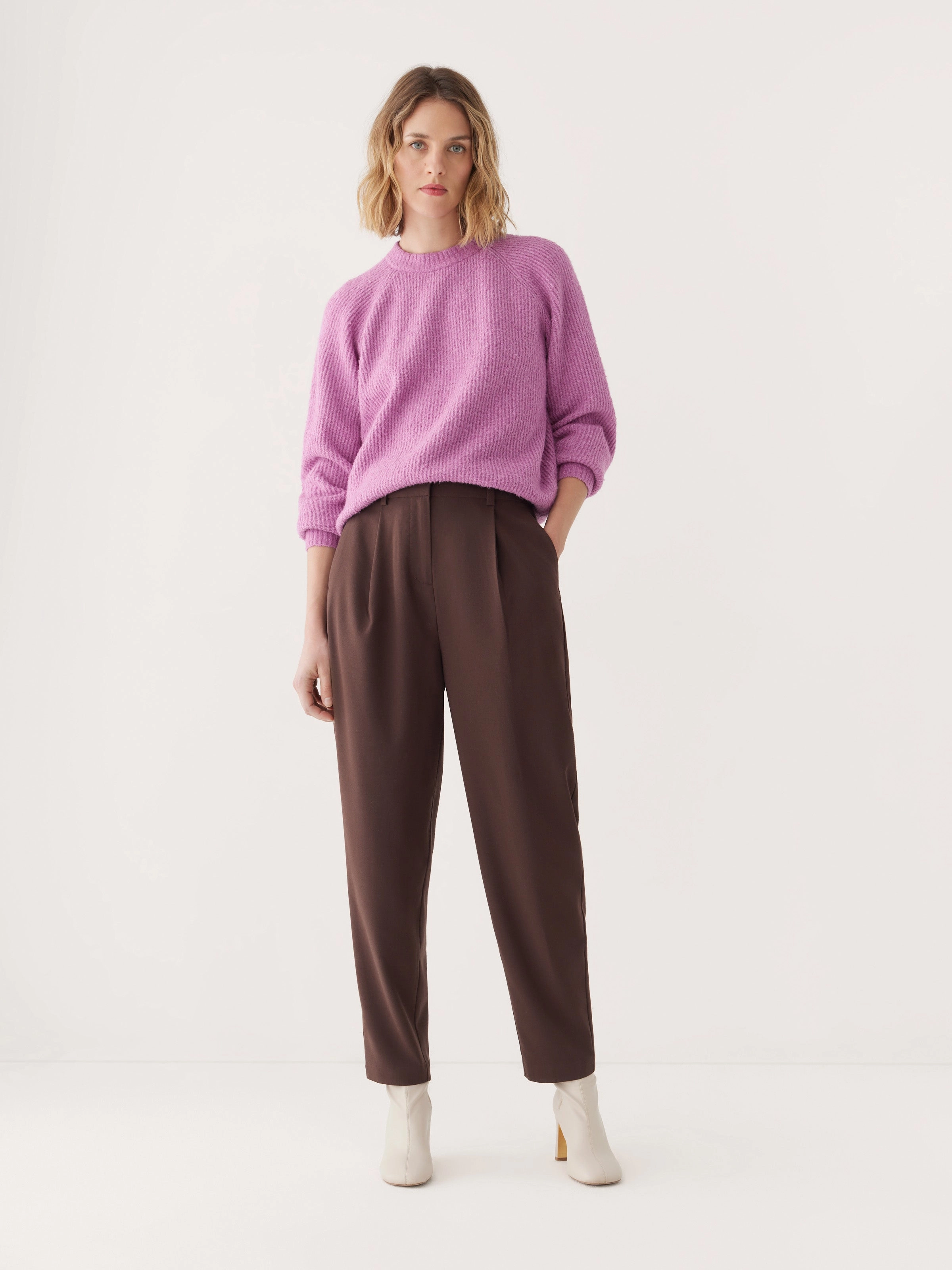 The Seawool® Crewneck Sweater in Mulberry