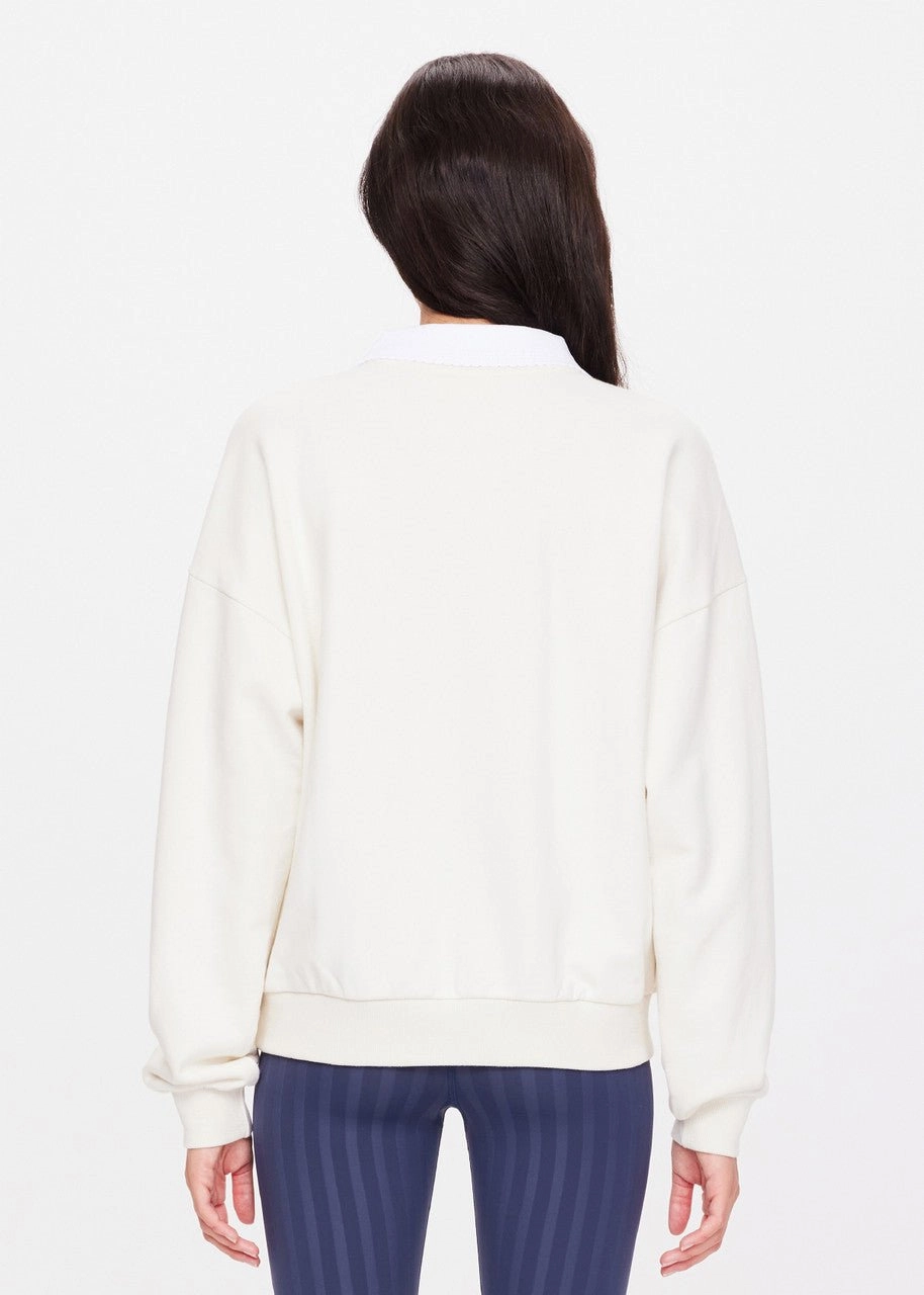 The Upside - Creme Pascal Collared Crew