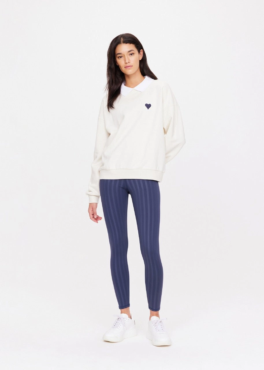 The Upside - Creme Pascal Collared Crew