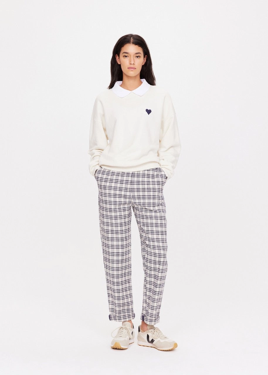 The Upside - Creme Pascal Collared Crew