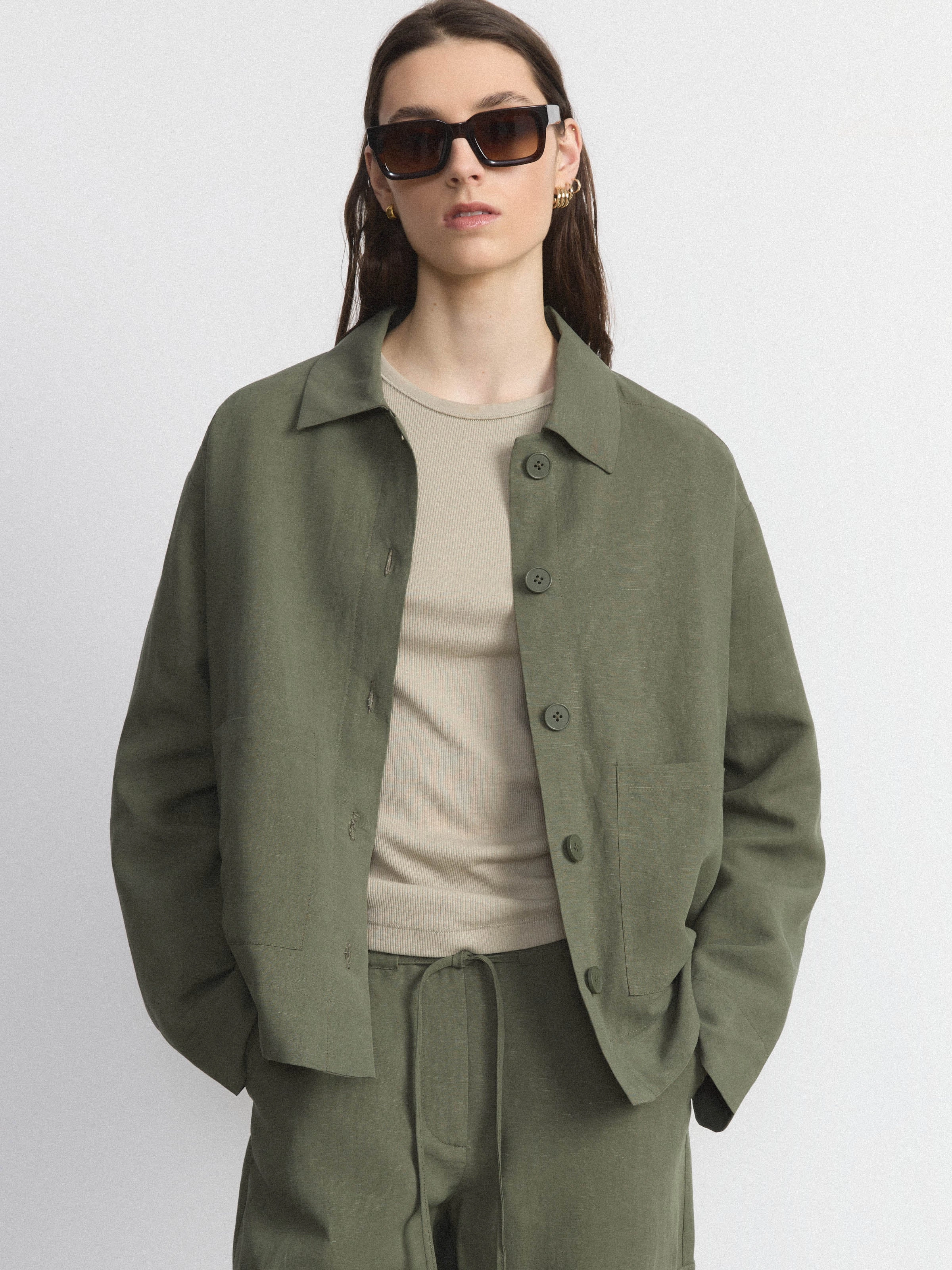 The Workwear Jacket in Olive Green
