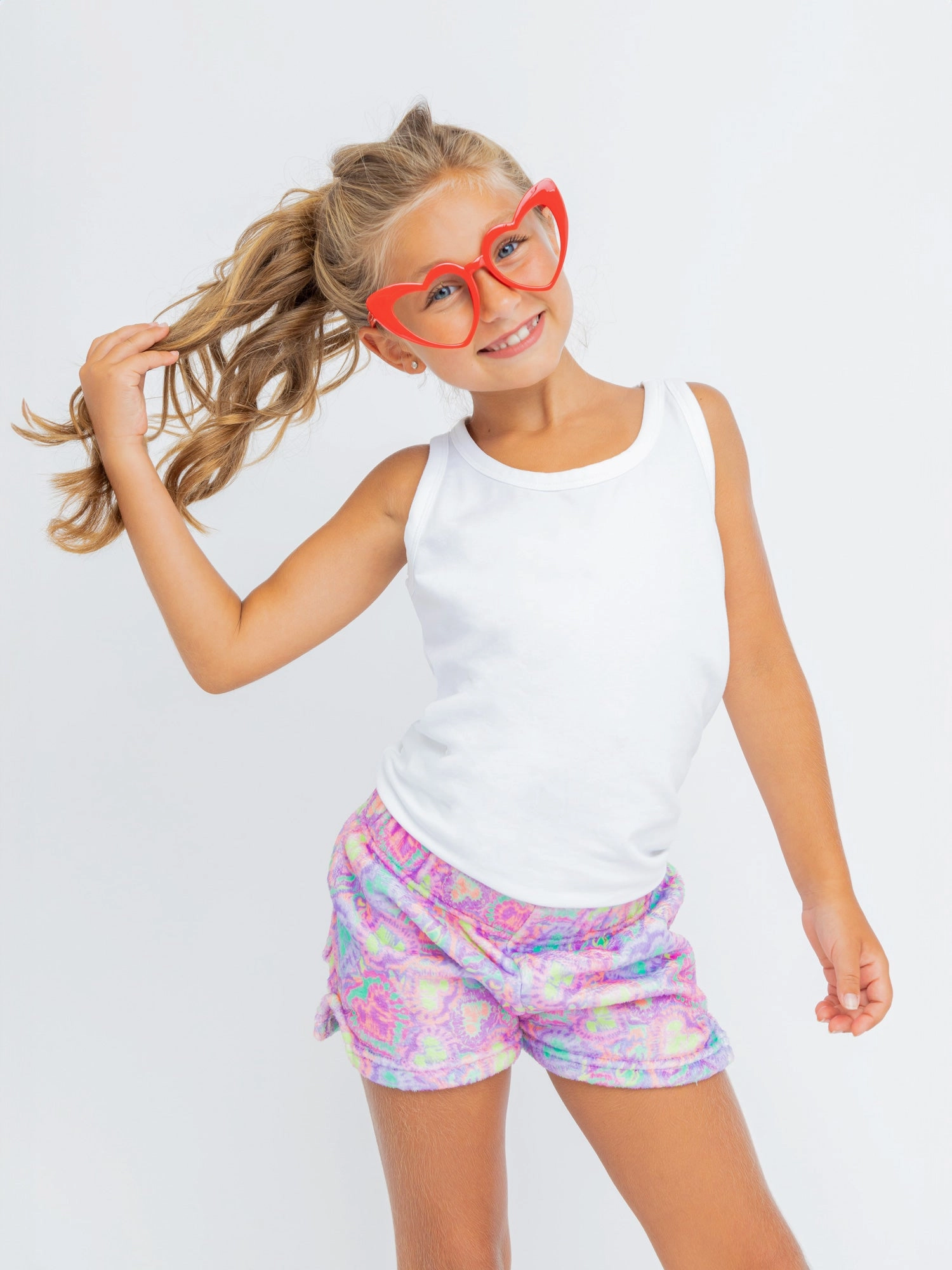Tie Dye Plush Lounge Shorts