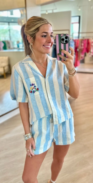 Tr1476 Seaside Stripe Shorts