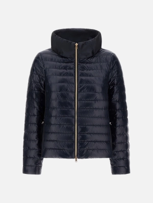 Ultralight Nylon and Techno Taffeta Jacket in Navy